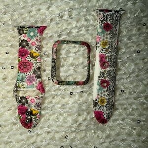 Floral Patterned Watch Band Set